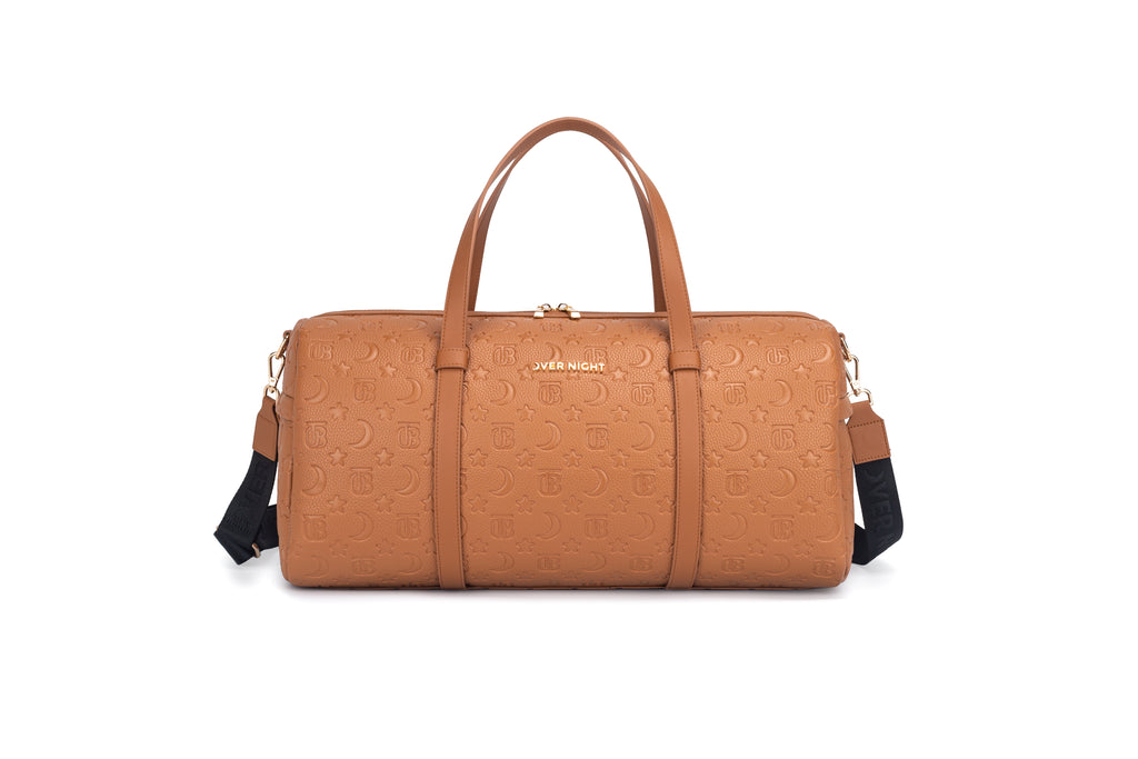 OverNight Travel Bags® Brown embossed Go Duffle