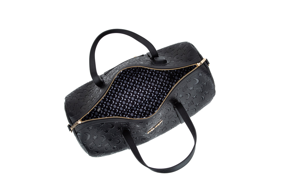 OverNight Travel Bags® Black embossed Go Duffle