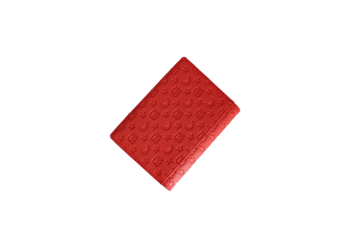 Overnight Travel Bags Embossed Red Passport Wallet