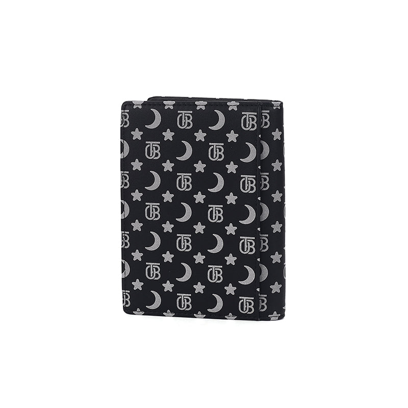 Overnight Travel Bags Reflective Print Black Passport Wallet