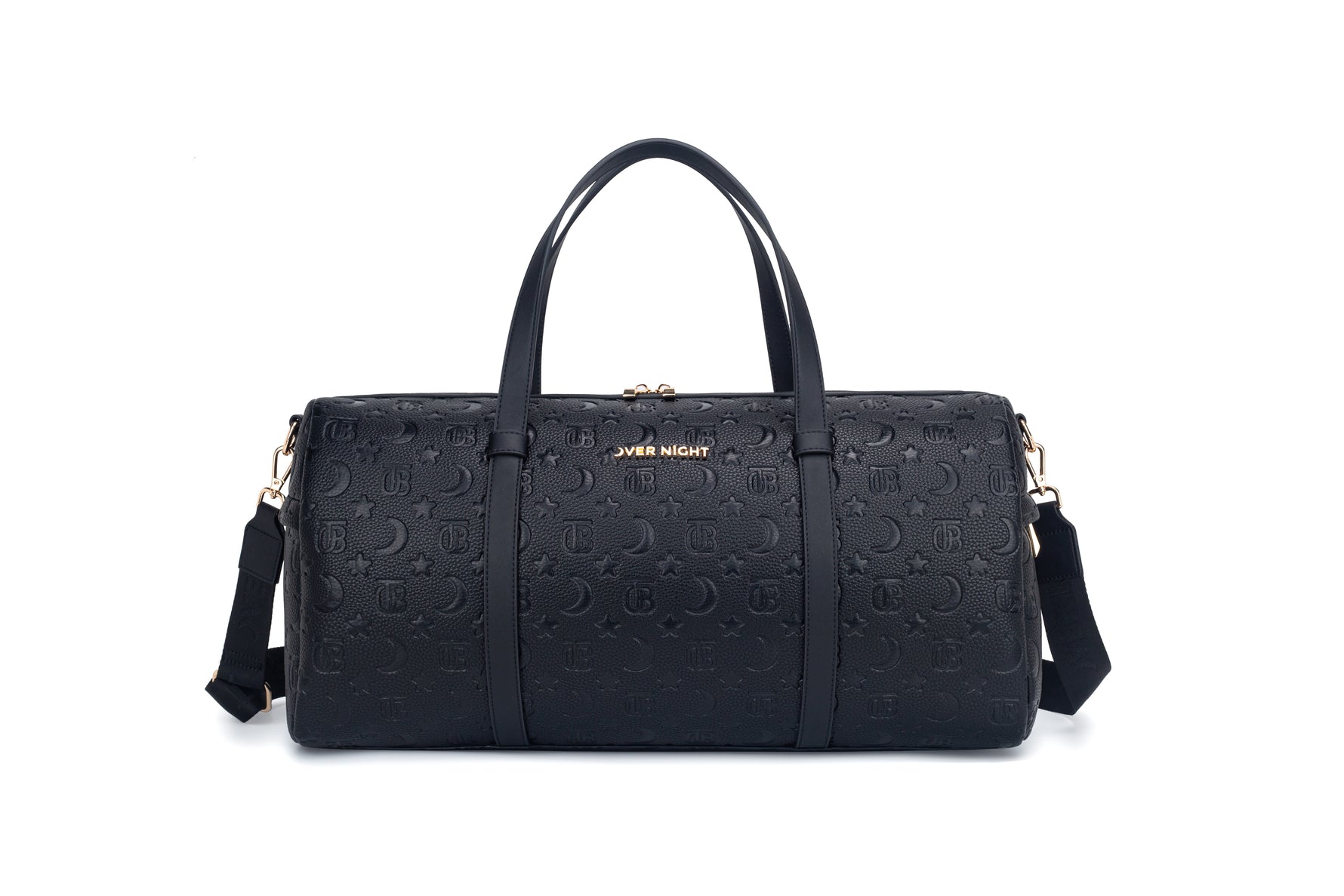 OverNight Travel Bags® Black embossed Go Duffle