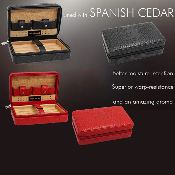 Overnight Travel Bags – Black Portable Cigar Case