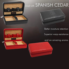 Overnight Travel Bags – Black Portable Cigar Case