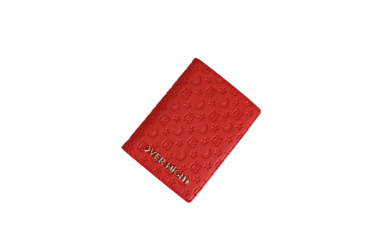 Overnight Travel Bags Embossed Red Passport Wallet