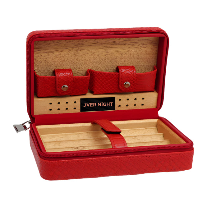 Overnight Travel Bags – Red Portable Cigar Case