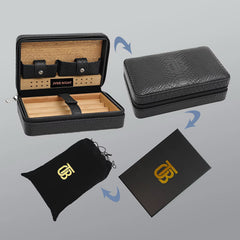 Overnight Travel Bags – Black Portable Cigar Case