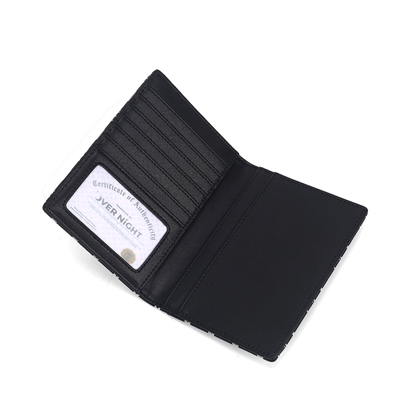 Overnight Travel Bags Reflective Print Black Passport Wallet