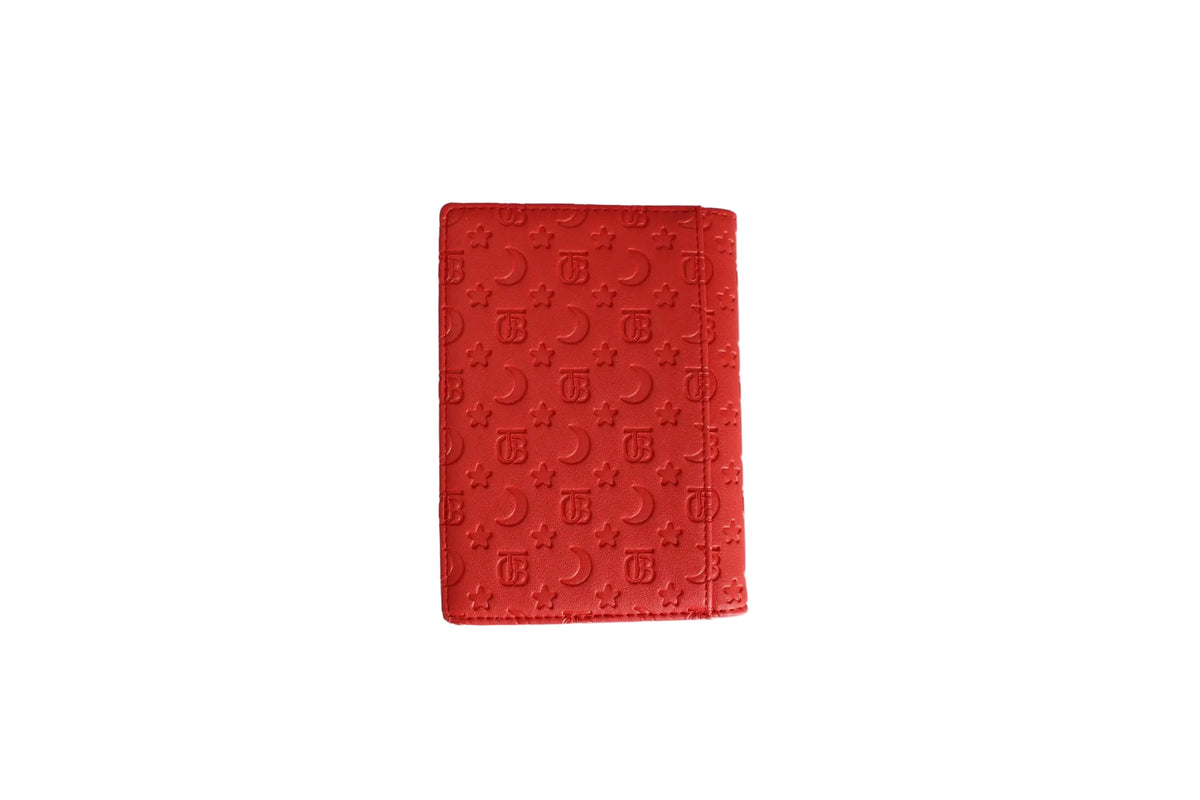 Overnight Travel Bags Embossed Red Passport Wallet