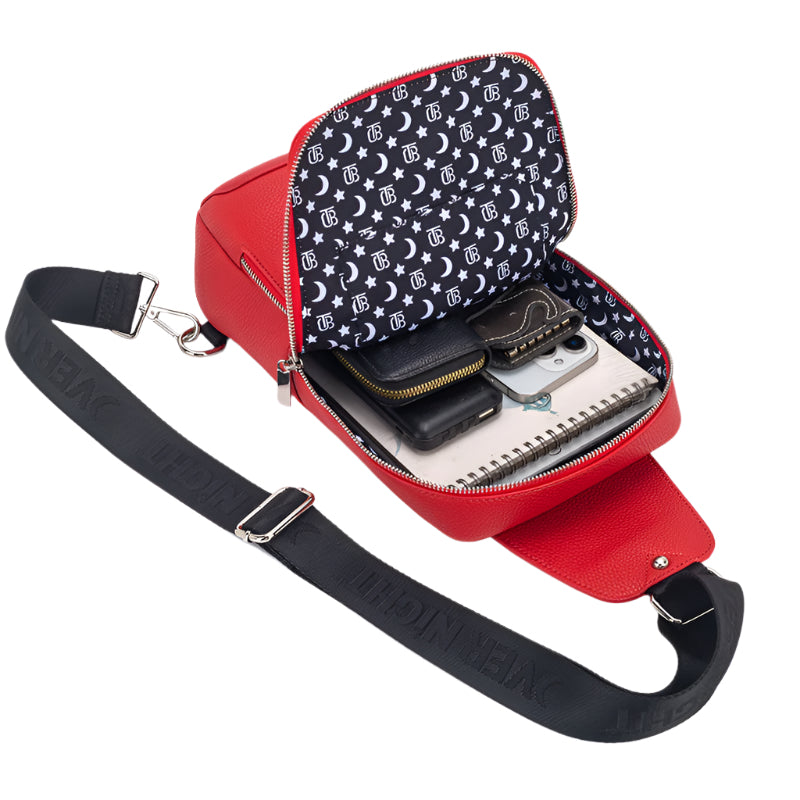 OverNight Travel Bags® Red w/silver Crossbody